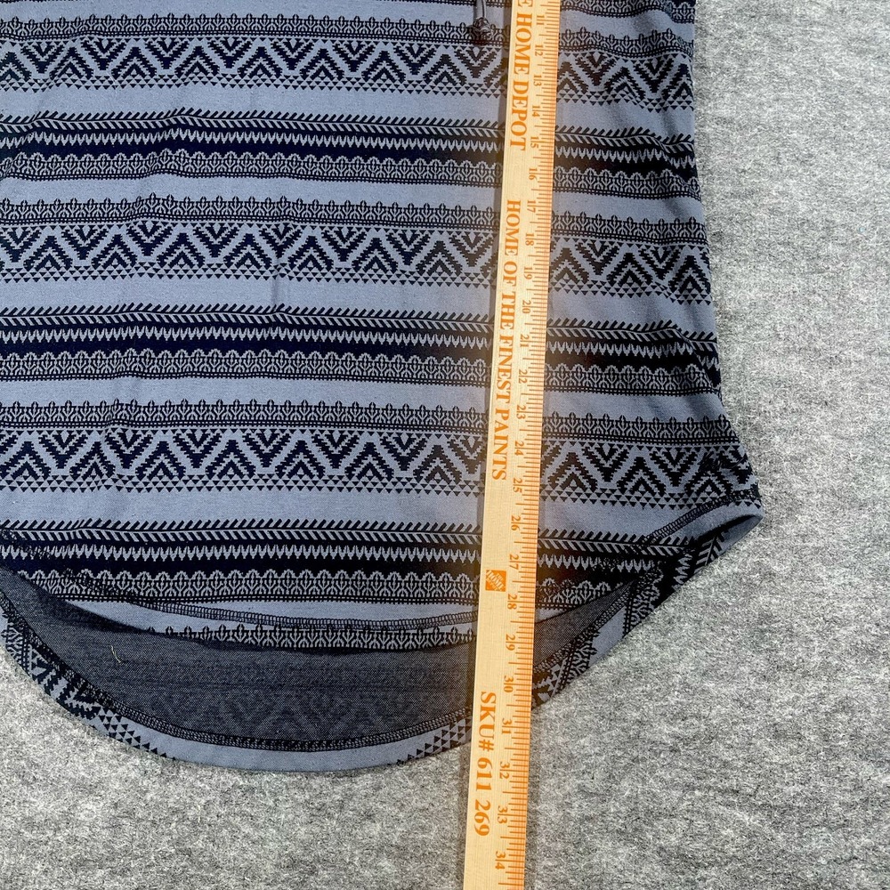 KAVU Skylar Womens Large Gray Aztec Print Full Zip Lightweight Pullover Hoodie - Picture 8 of 14